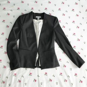 H&M Gray Collarless Blazer